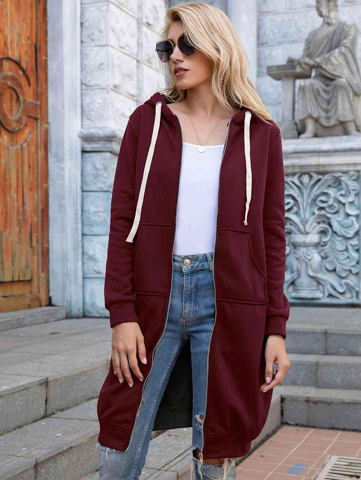 Stilla | up Langline Hoodie Med Lommer