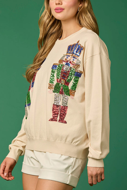 Stilla | JuleSoldat Pailletter Mode Casual Sweatshirt