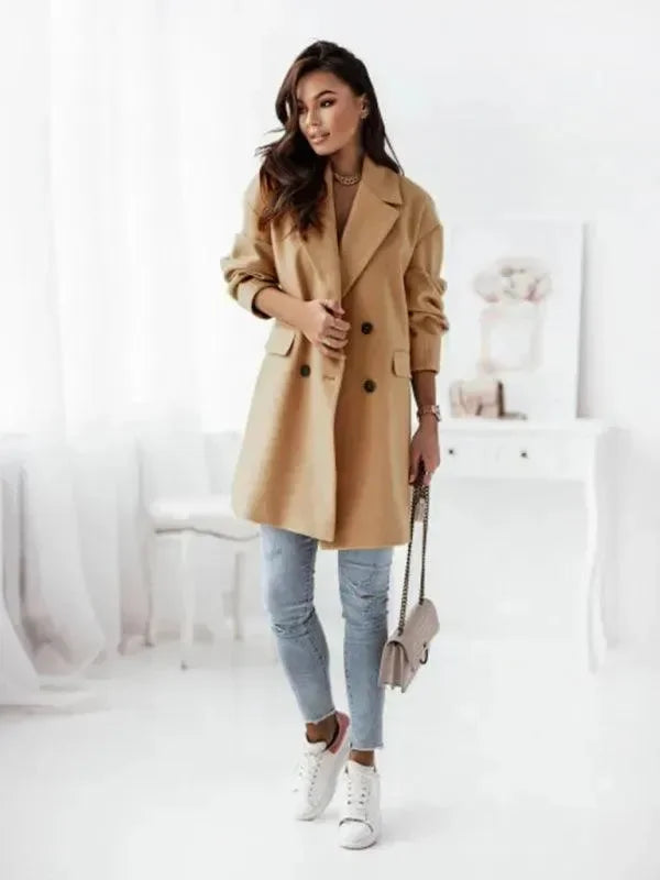 Stilla | Dobbelt-rækket kvinde-trenchcoat