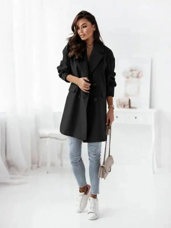 Stilla | Dobbelt-rækket kvinde-trenchcoat