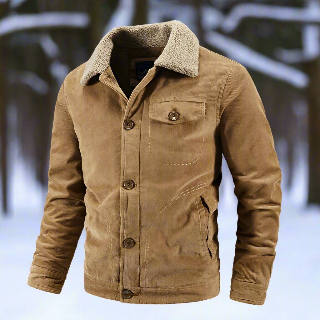 Stilla | Corduroy Trucker Jakke Faux Shearling Kravejakke