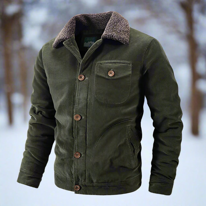 Stilla | Corduroy Trucker Jakke Faux Shearling Kravejakke
