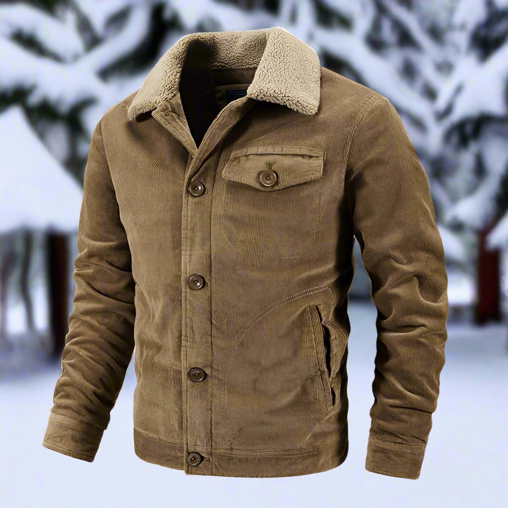 Stilla | Corduroy Trucker Jakke Faux Shearling Kravejakke
