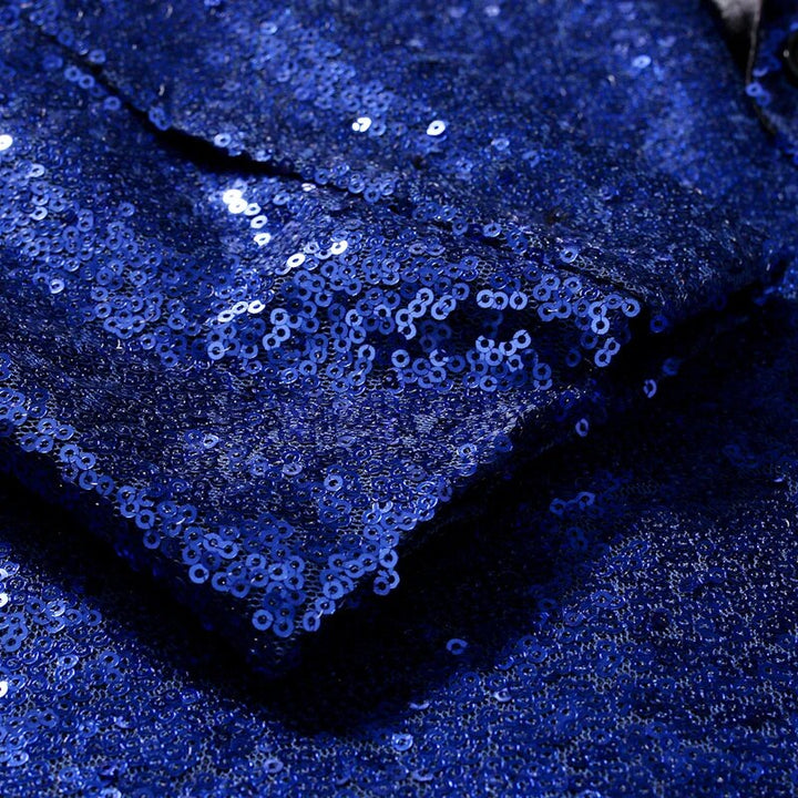Stilla | Skinnende guld Squin-Glitz med knapper, herre fleece blazer