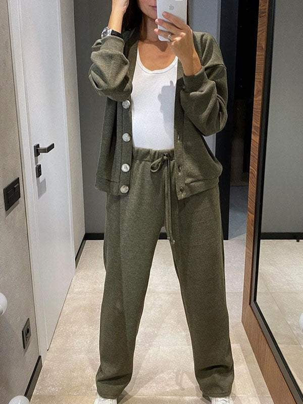 Stilla | Modetrend Fritidssæt med knaplukning