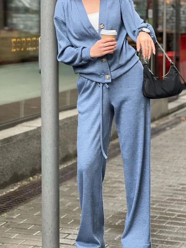 Stilla | Modetrend Fritidssæt med knaplukning