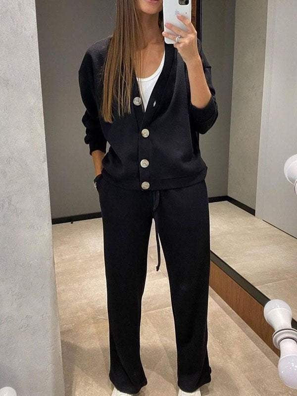 Stilla | Modetrend Fritidssæt med knaplukning