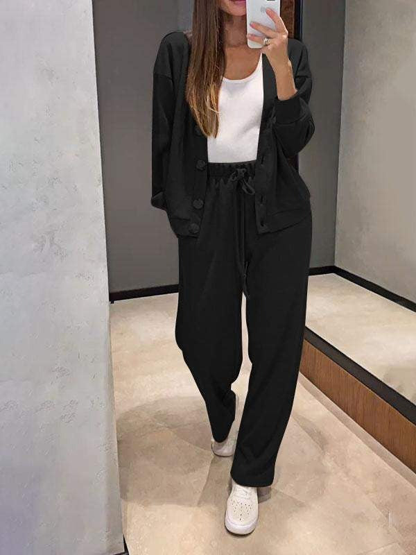 Stilla | Modetrend Fritidssæt med knaplukning