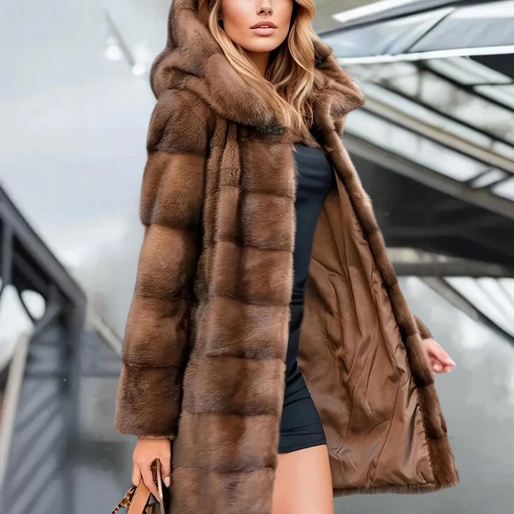 Stilla | Trenchcoat Künst pels