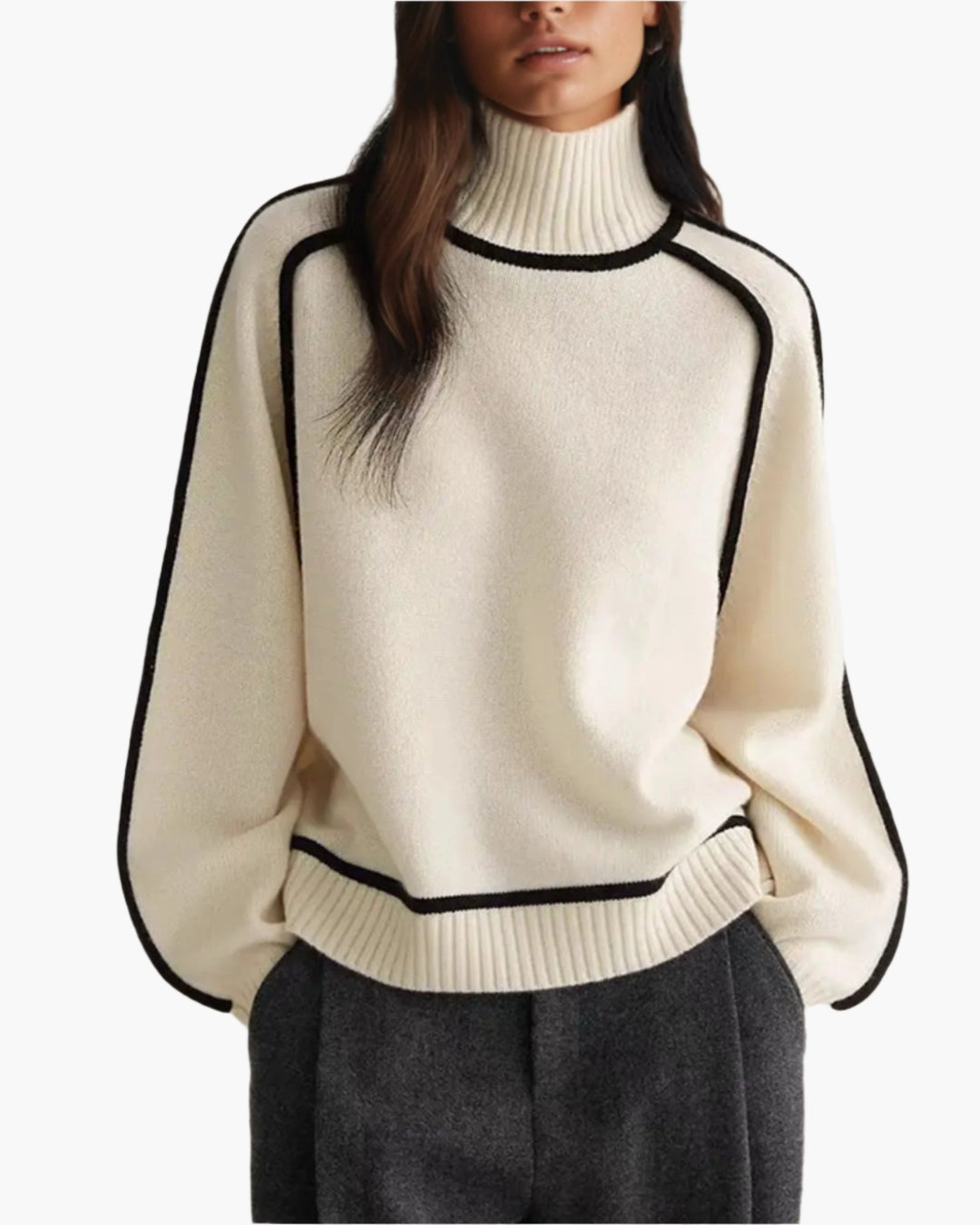 Stilla | Turtleneck Pullover - Moderne Oversize Strikpullover til Efterår & Vinter