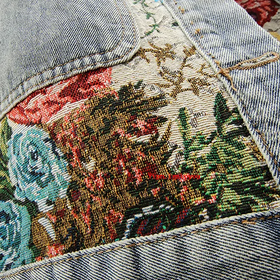 Stilla | Floral Jeansjakke til kvinder Juli