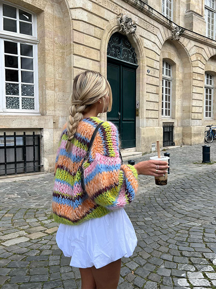 Stilla | Multifarvet Cozy Cardigan