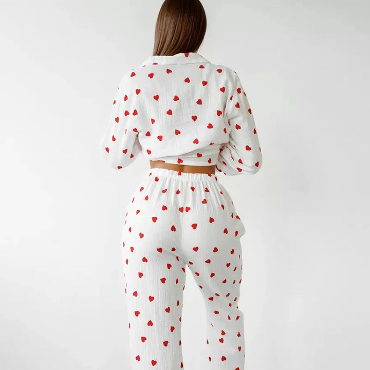 Stilla | Hjerteprint Pyjamassæt