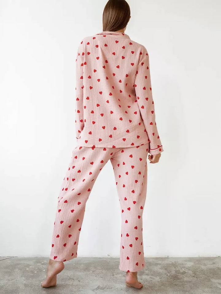 Stilla | Hjerteprint Pyjamassæt
