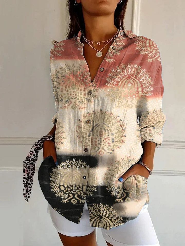 Stilla | Stilfuld Leopard Print Lang Skjorte til Kvinder