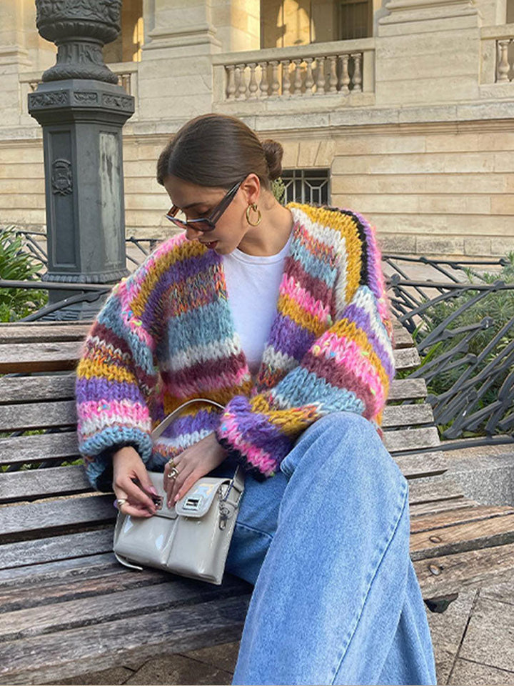 Stilla | Multifarvet Cozy Cardigan