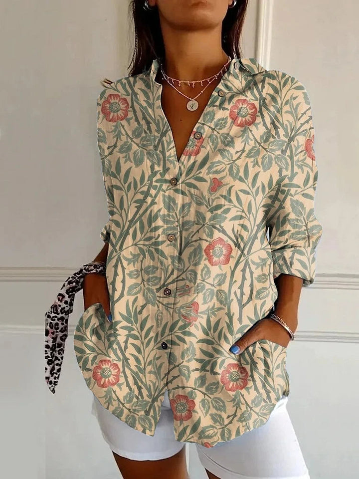 Stilla | Stilfuld Leopard Print Lang Skjorte til Kvinder