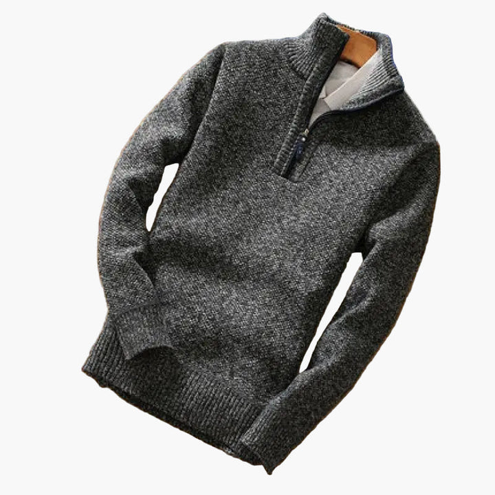 Stilla | Strikpullover med Lynlås - Moderne Fritidsstil til Hverdag og Kontor