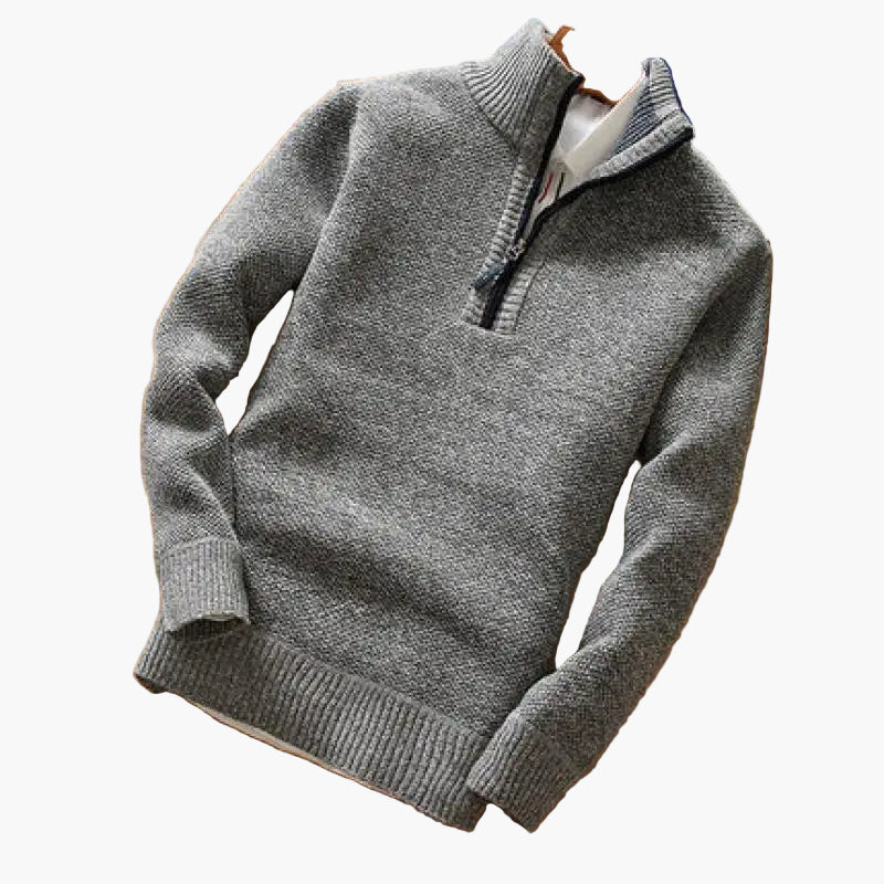 Stilla | Strikpullover med Lynlås - Moderne Fritidsstil til Hverdag og Kontor