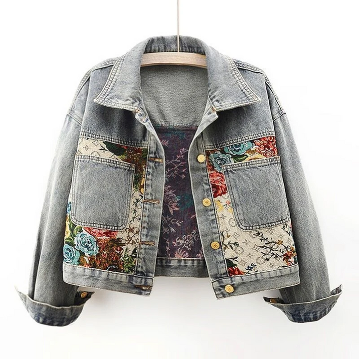 Stilla | Floral Jeansjakke til kvinder Juli