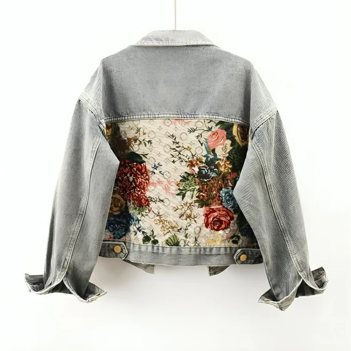 Stilla | Floral Jeansjakke til kvinder Juli