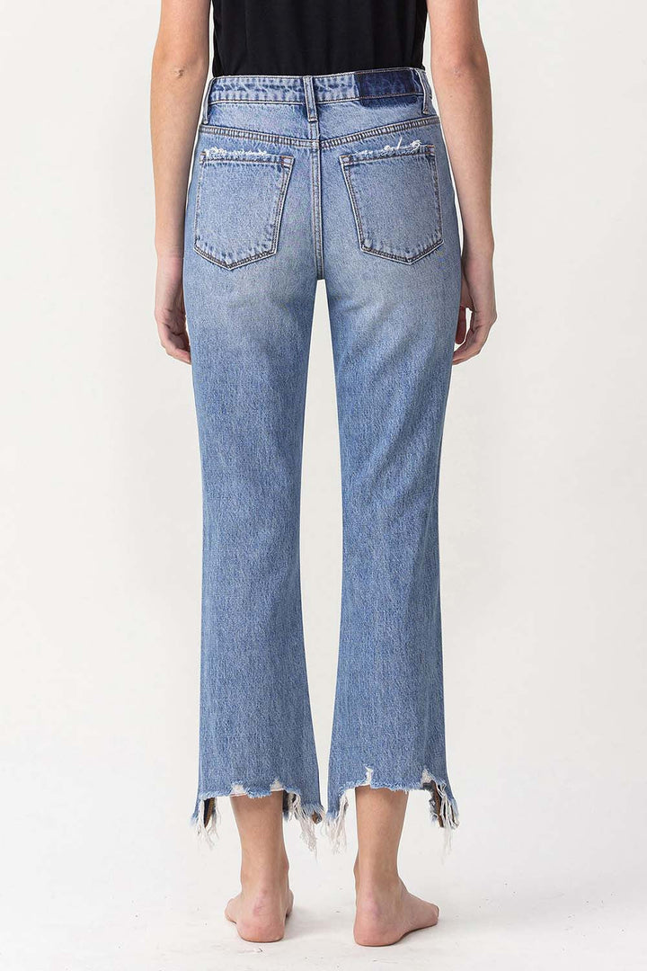 Stilla | Høj Talje Distressed Straight Jeans