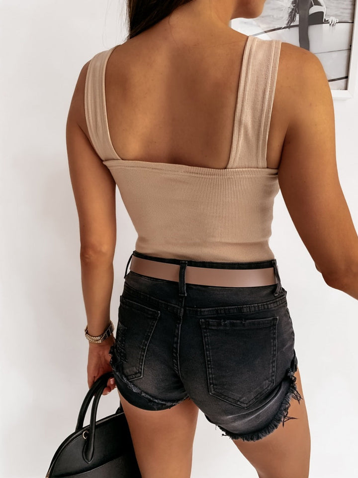 Stilla | V Hals Bred Strop Tank