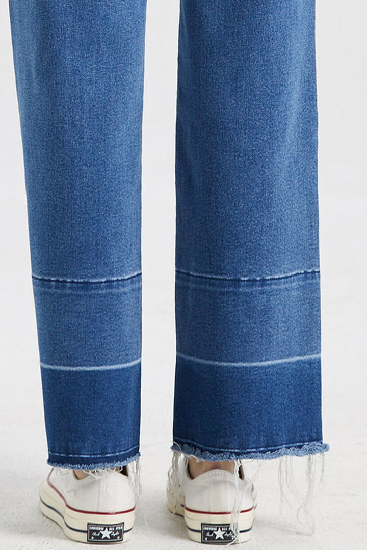 Stilla | Full Size Høj Talje Cat's Whisker Wide Leg Jeans