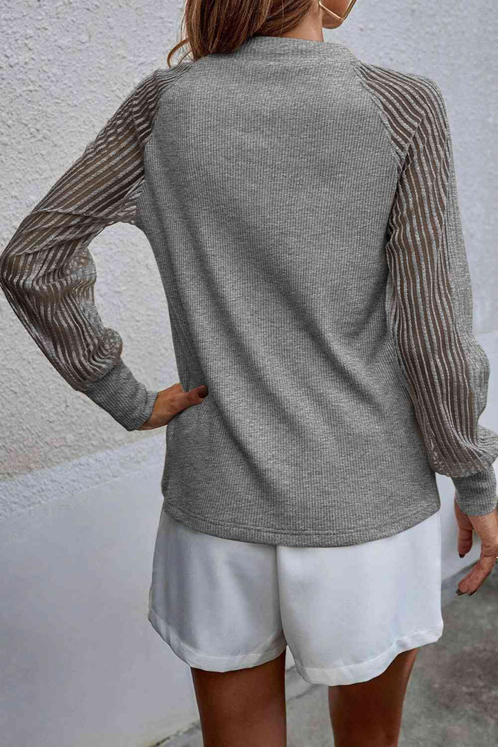 Stilla | Hals Raglan Ærme Strik Top