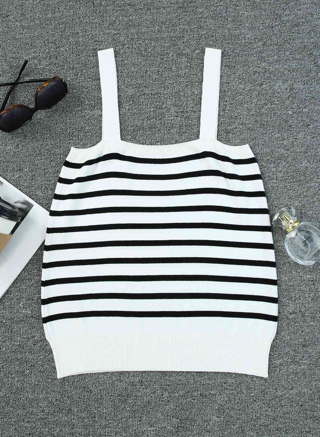 Stilla | Tag Stribet Straight Neck Cami