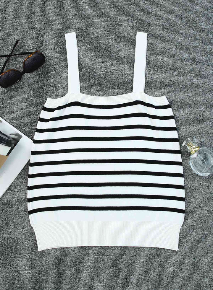 Stilla | Tag Stribet Straight Neck Cami