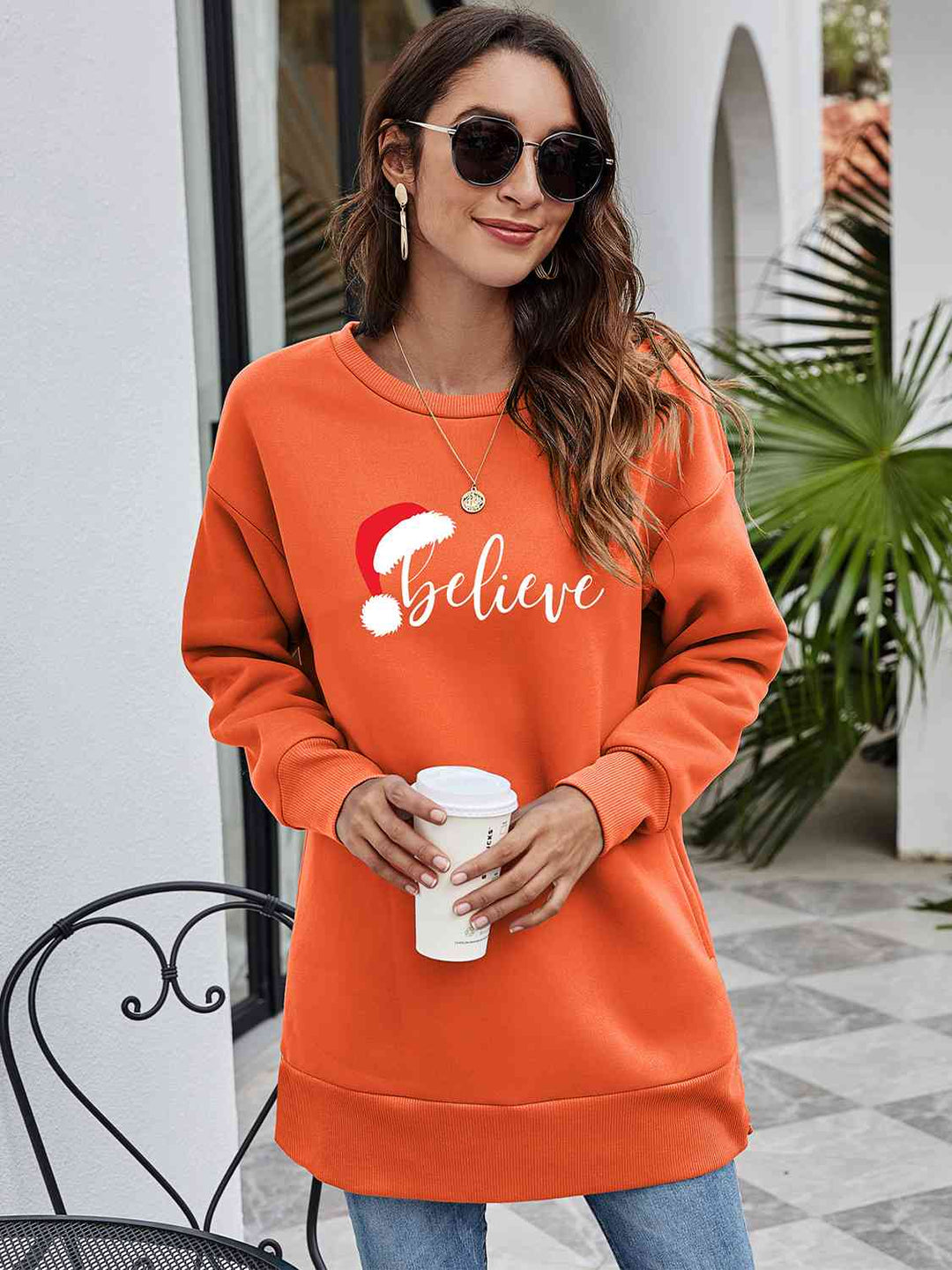 Stilla | Grafisk Tunika Sweatshirt