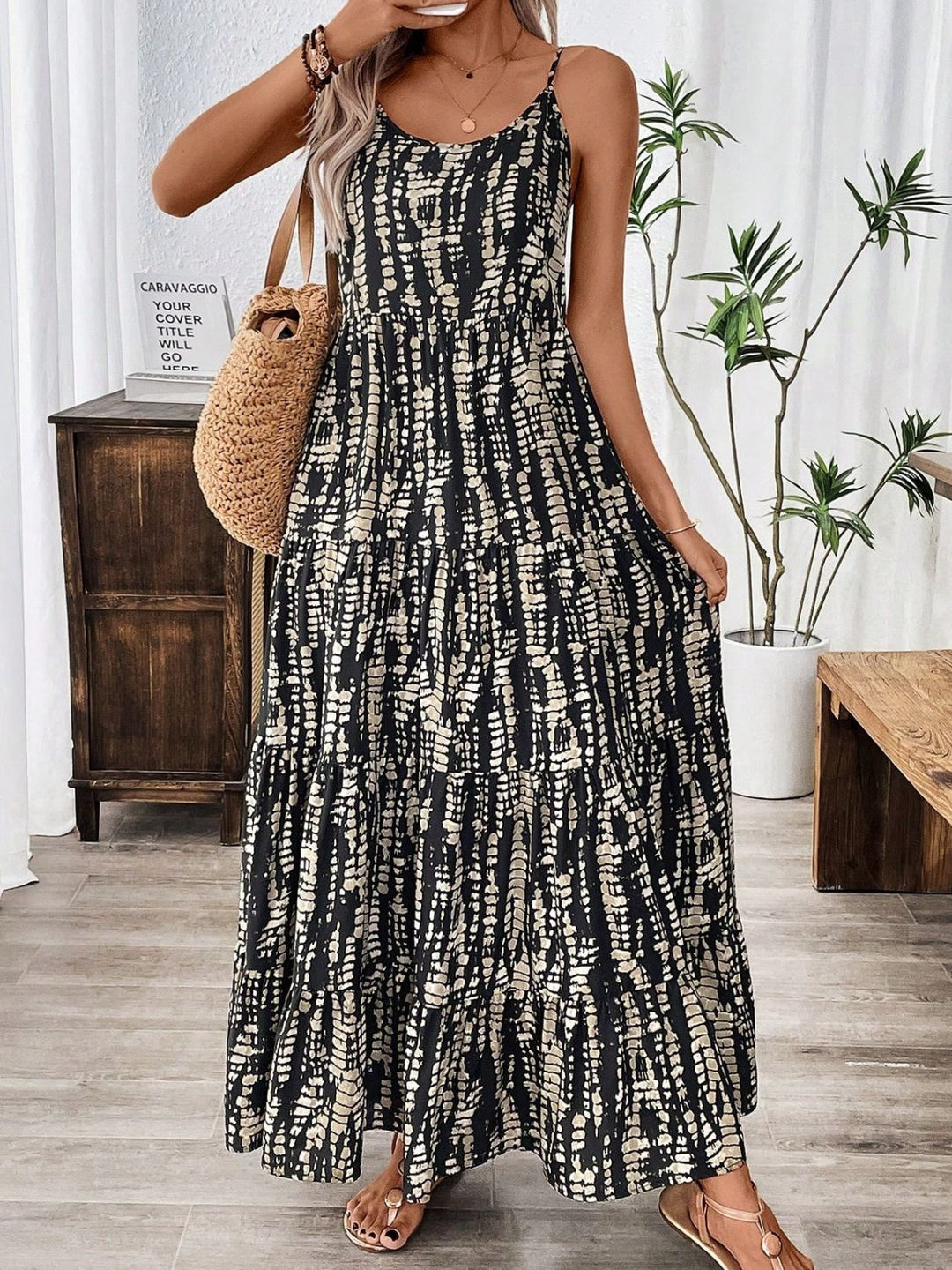 Stilla | Scoop Neck Maxi Cami Kjole