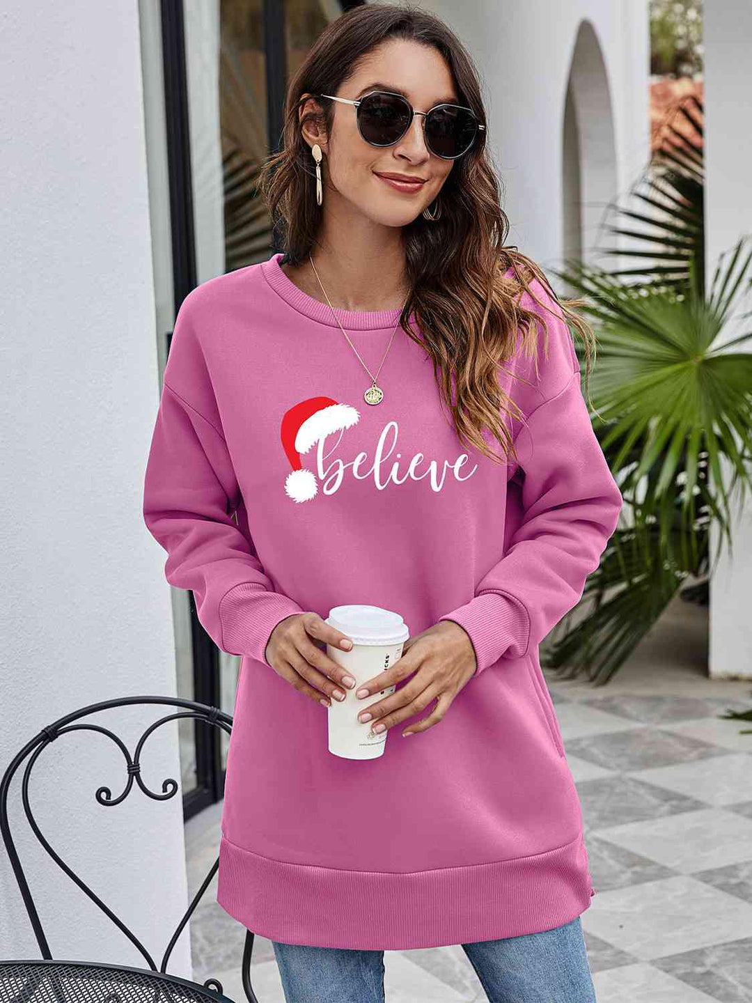 Stilla | Grafisk Tunika Sweatshirt