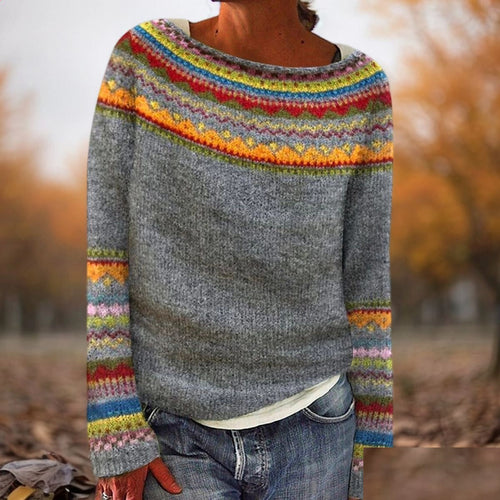 Stilla | Retro-Style Finstrikpullover