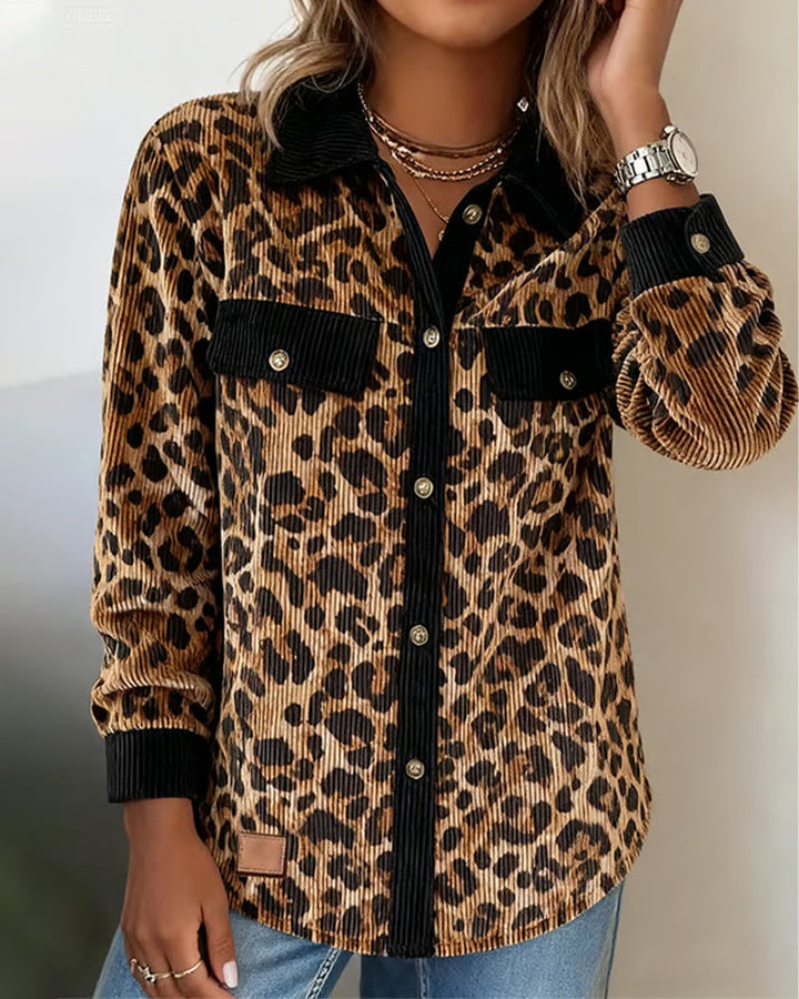 Stilla | Revers Leopardprint Kord
