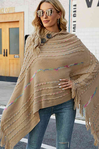 Stilla | Ærme Frynsedetalje Poncho