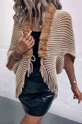 Stilla | Åben Front Frynse Poncho