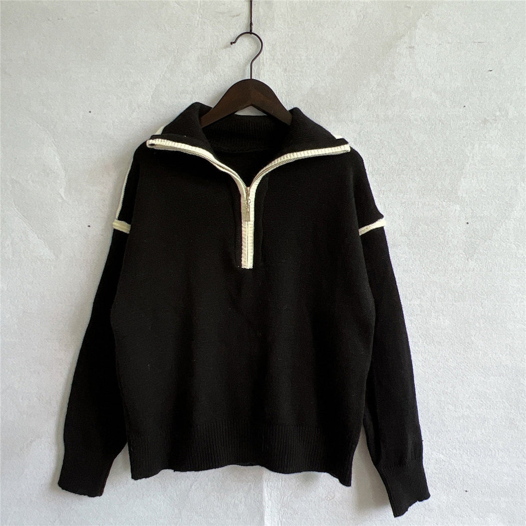 Stilla | Seam Half Zip Sweater