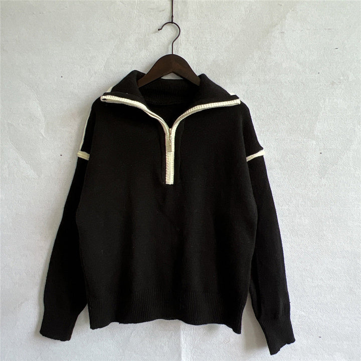 Stilla | Seam Half Zip Sweater