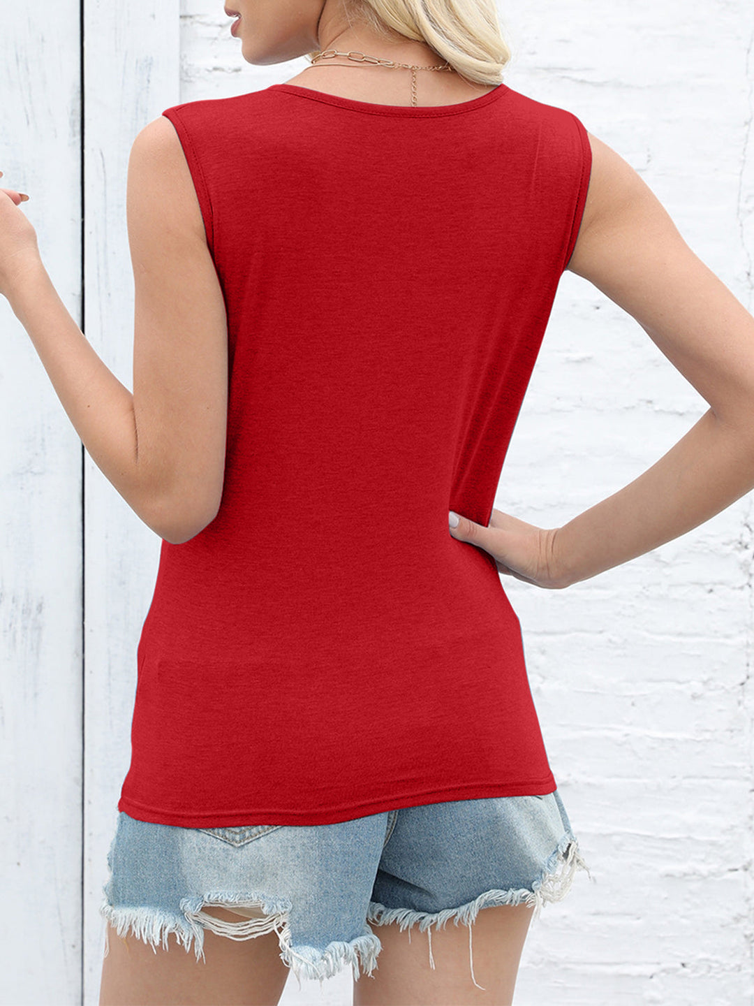 Stilla | Twisted Rund Hals Tank