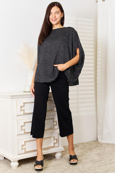 Stilla | Take Printed Flare Sleeve Surplice Romper