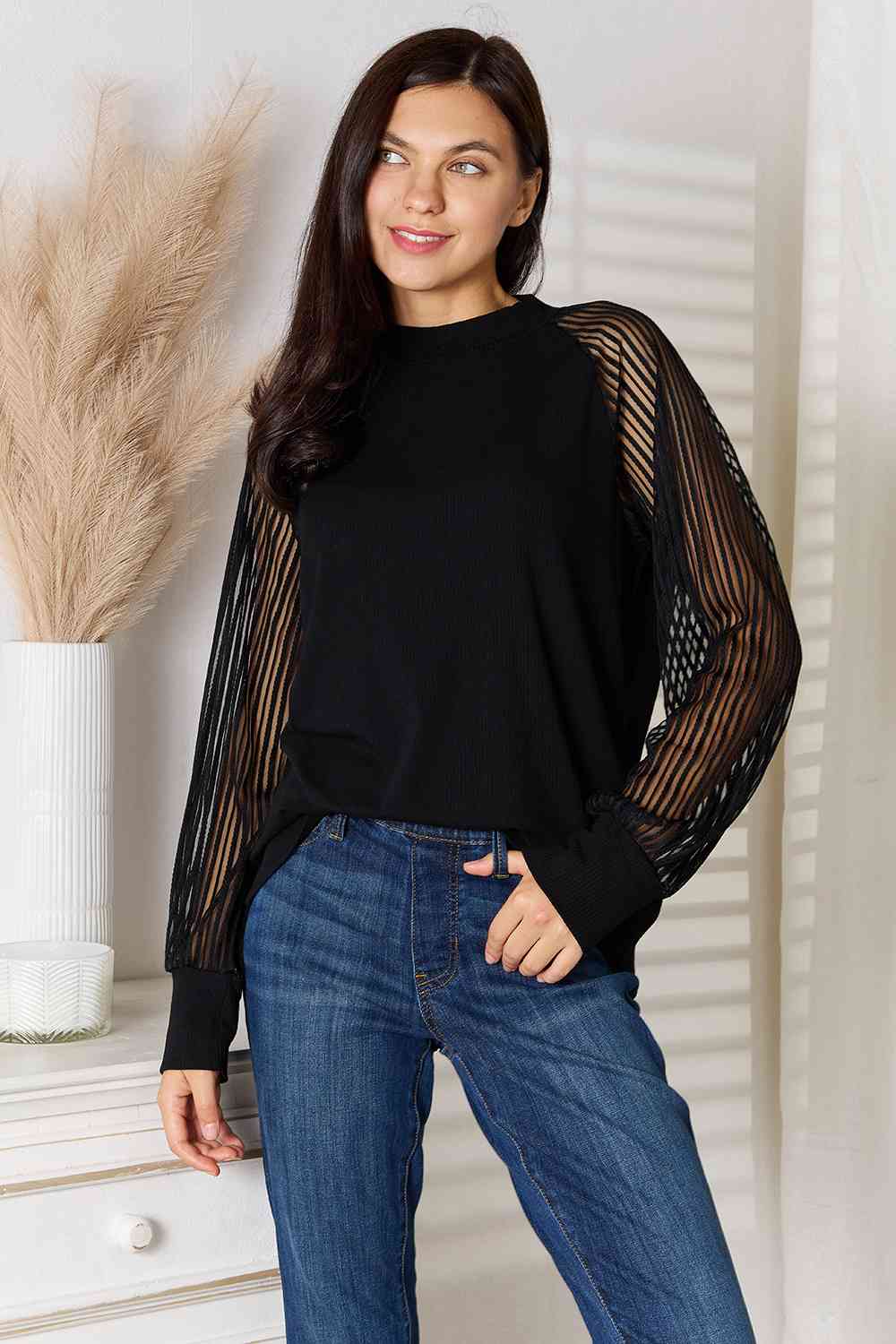 Stilla | Tag Rund Hals Raglan Ærme Bluse