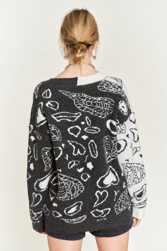 Stilla | Paisley Farveblok Cardigan