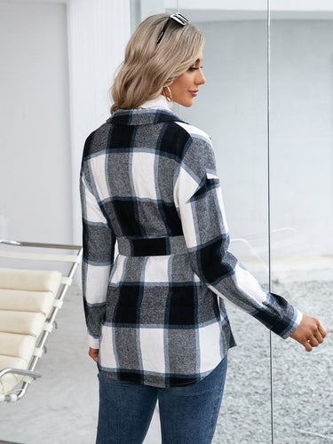 Stilla | Lane Plaid Button Up Langærmet Shacket