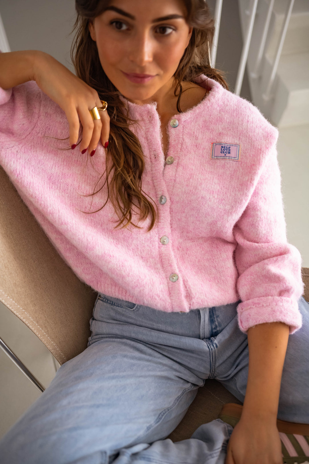 Stilla | Chic Pink Quilted Cardigan til Lagdelte Looks