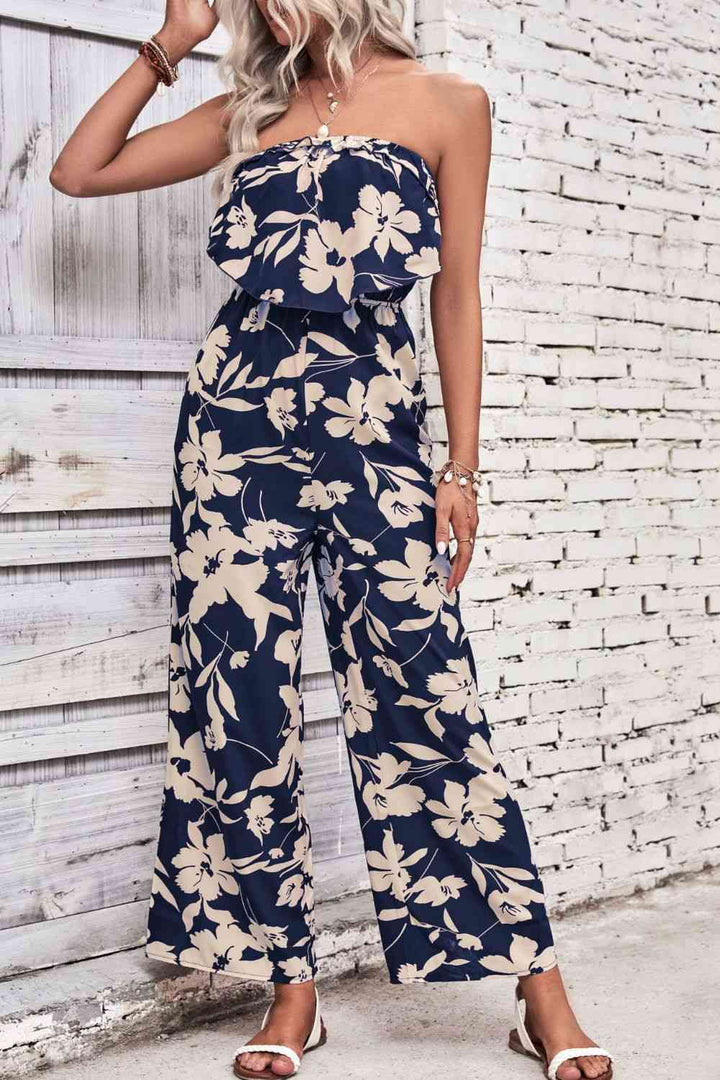 Stilla | Strapless Wide Leg Jumpsuit