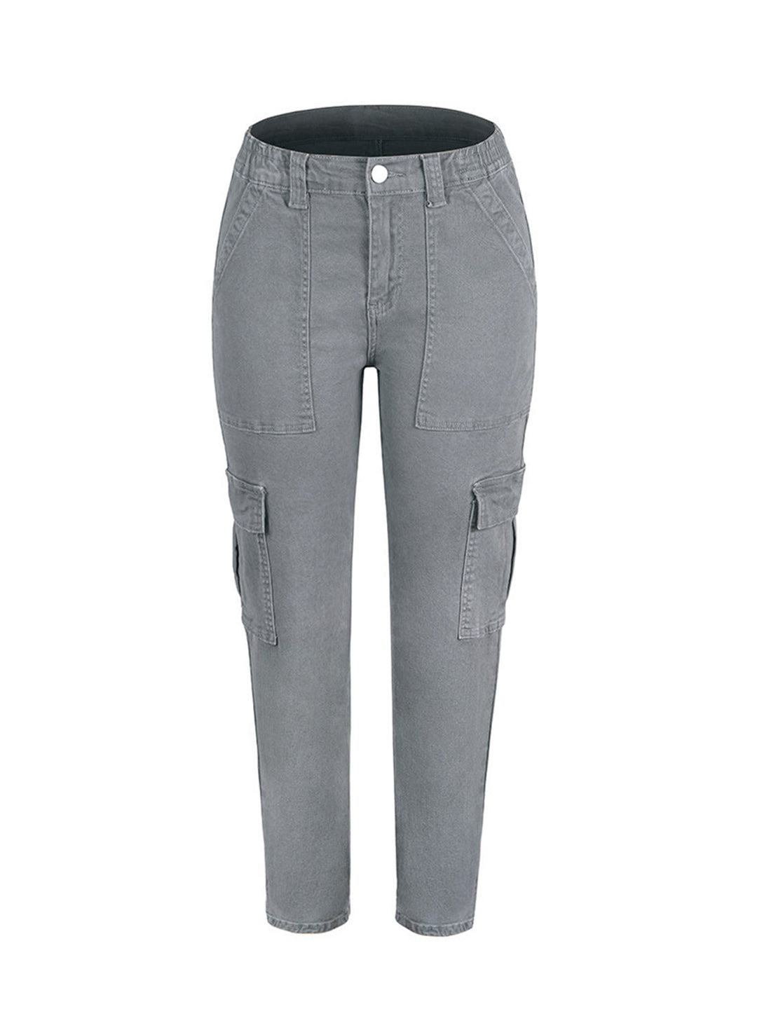 Stilla | Straight Jeans med Cargo Lommer
