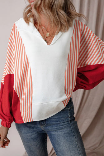 Stilla | Langs Stribet Sweatshirt Med Lange Ærmer