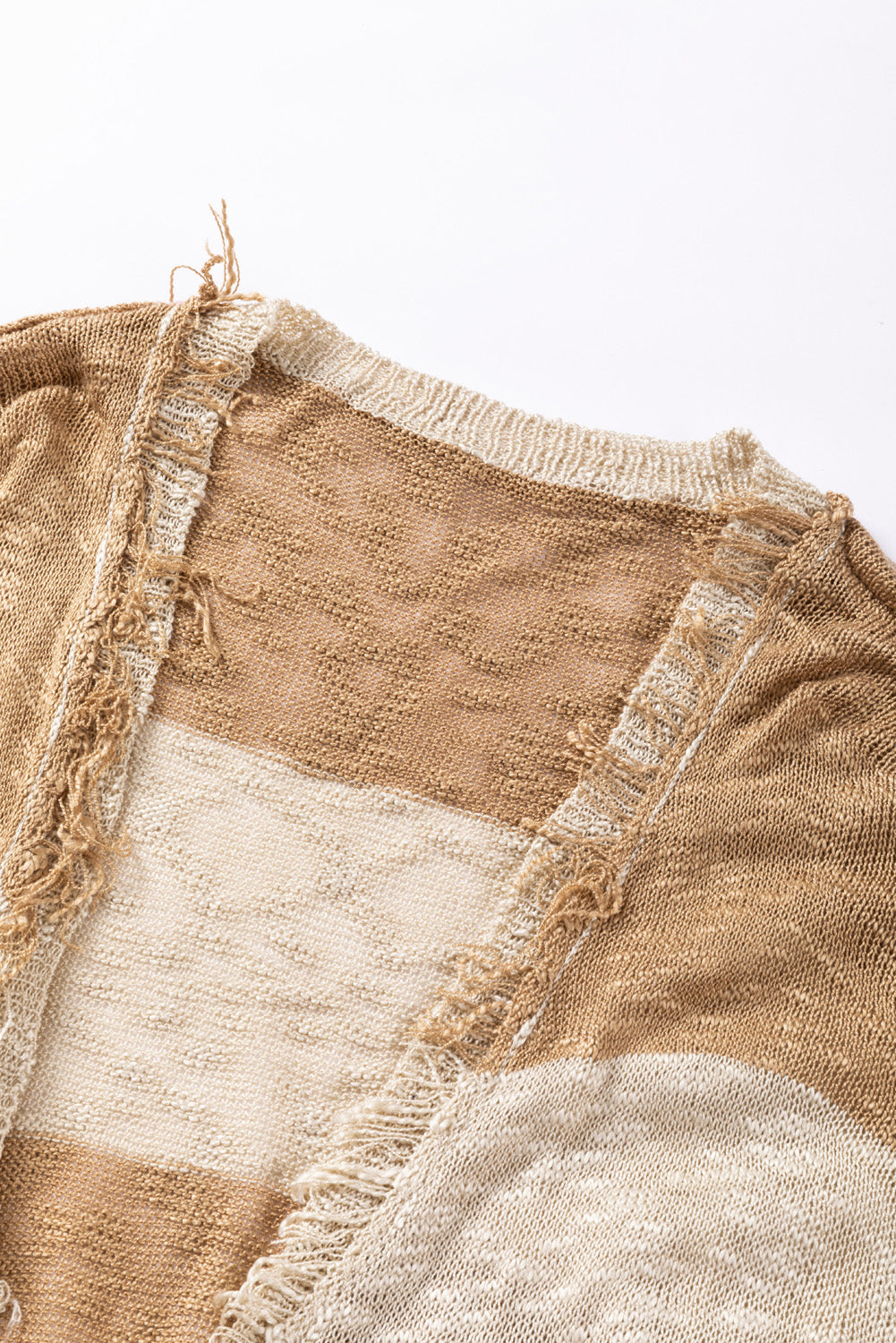 Stilla | Block Åben Front Langærmet Cardigan